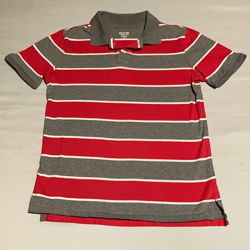 🔥Mossimo Athletic Fit Polo Shirt Red/Grey